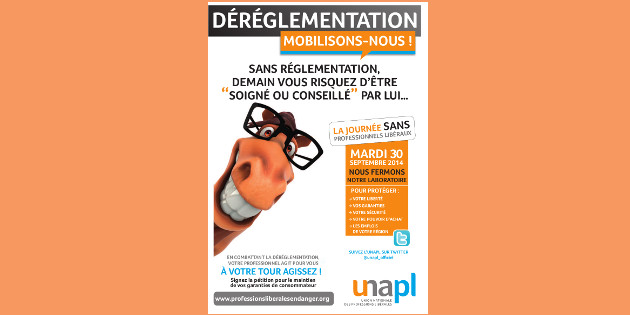 Journée d’action des laboratoires le 30 septembre contre la « déréglementation » des professions libérales
