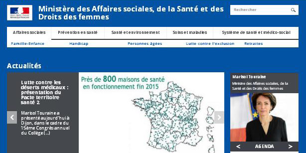 Lancement du nouveau site du ministère des Affaires sociales, de la Santé et des Droits des femmes