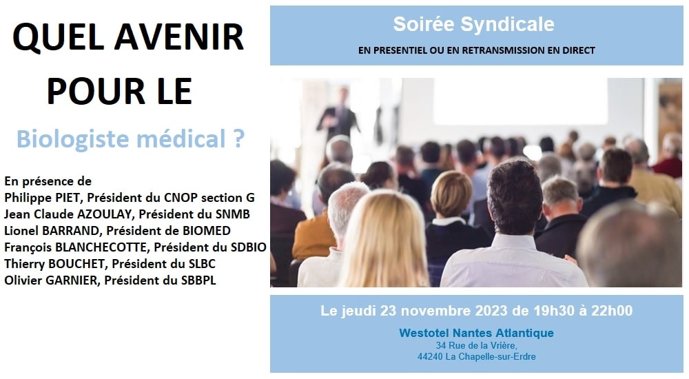 “Quel avenir pour le biologiste médical ?” Débat exceptionnel jeudi 23 novembre