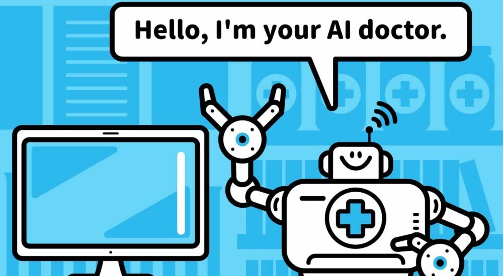 Illustration d'un docteur virtuel conçu par IA
