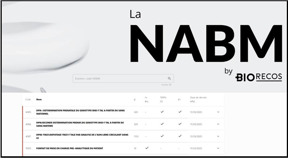 Interface NABM par Biorecos